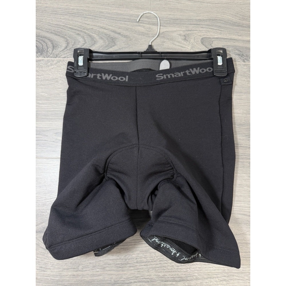Smartwool Cycling Liner Shorts Mens Medium Black Padded Merino Wool Bike Inner